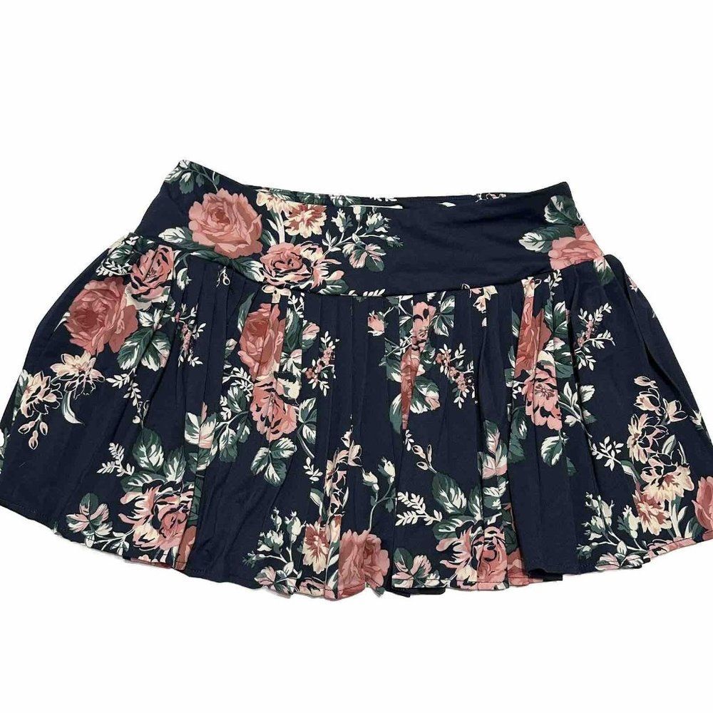 Laura Ashley  Ladies sz L Tennis Golf Pickleball skort stretch pull on Floral